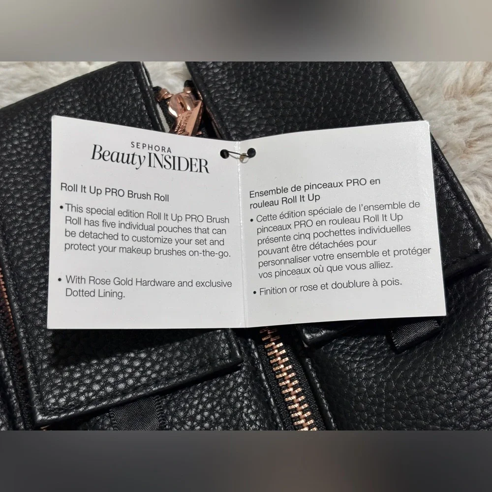 NWT Sephora Roll It Up Pro Brush Roll with Rose Gold Accents - Picture 3 of 4